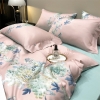 雅鹿-60支贡缎长绒棉印花四件套YLZZLY26（花色：恬淡雅致）