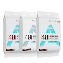 金号A-TIMES系列梦幻4A抗菌毛巾-4 三条毛巾袋装AT007-4