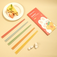 康巴赫吉兔五色分食合金筷（5双装） KH-JKJT01