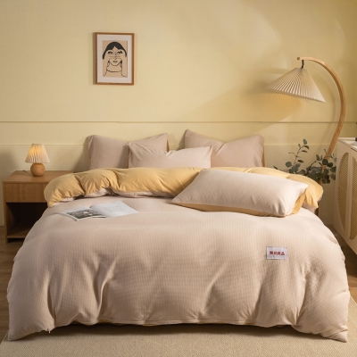 無印良品水洗全棉华夫格四件套-提拉米苏 MUJI-TJ24-20