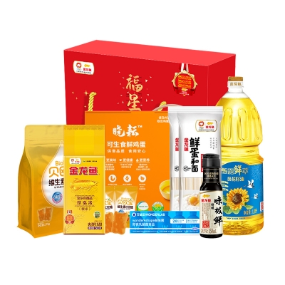 2025金龙鱼&晓耘&贝欧宝&万益蓝福星高照春节团圆礼盒4446g  952958