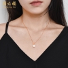 周六福925银珍珠小甜兔项链 ZLFX061448