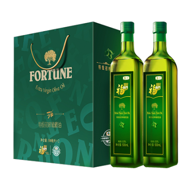 中粮福临门特级初榨橄榄油礼盒500ml*2