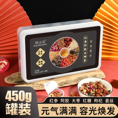 鲜山叔 红参阿胶女神茶15g*30罐/1盒