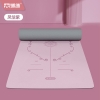 凯速双色防滑加宽带体位线TPE瑜伽垫（送绑绳）EA18