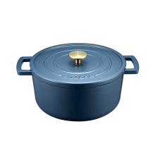 德世朗（DESLON）珐琅铸铁锅 蓝色24cm DFS-T128B