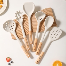 德世朗沐白硅胶厨具七件套DFS-TZ820-7A 硅胶铲勺食品食用级