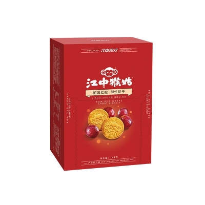 江中猴姑朗姆红提酥性饼干（144克）