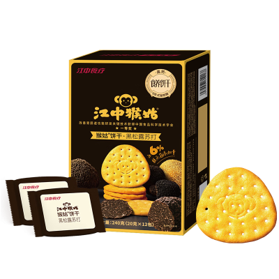 江中猴姑 猴姑饼干黑松露苏打240g