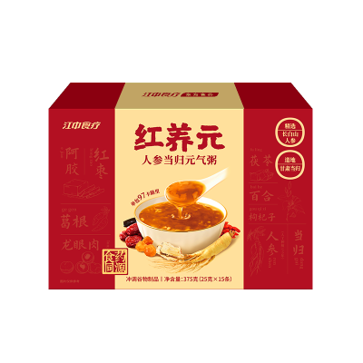江中食疗红养元人参当归元气粥375g（25g/条）