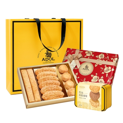ADOL法式高奢伴手礼盒+薄脆曲奇套装475g