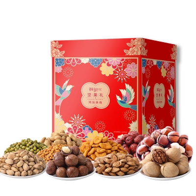 鲜记 鸿运连连坚果礼1524g
