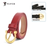 PLOVER香港啄木鸟女士真皮黑色腰带皮带GD00012-ZA-B2/红色腰带皮带GD00012-ZH-B2
