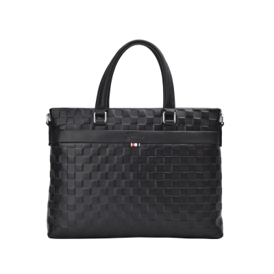 PLOVER香港啄木鸟压花方格花样公文包 GDGWB038-5A