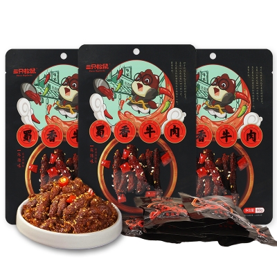 三只松鼠麻辣味蜀香牛肉60g