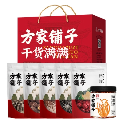 【方家铺子】昌盛菌菇干货节日礼盒490g
