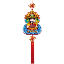 福人福地 烫金财神挂件-财神驾到（盒装）