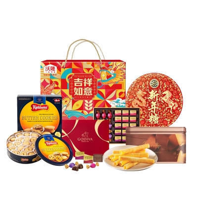 歌帝梵/美心/蓝罐/徐福记/沃隆-糖果巧克力曲奇坚果心意烜品组合