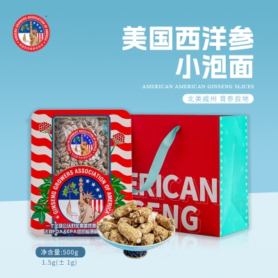 美国西洋参参农协会小泡面1.5g(&plusmn;1g)500克/盒