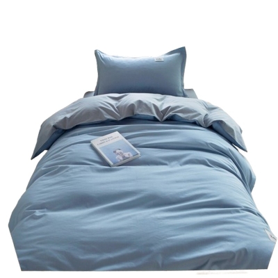 罗曼罗兰全棉三件套  简单生活-兰灰