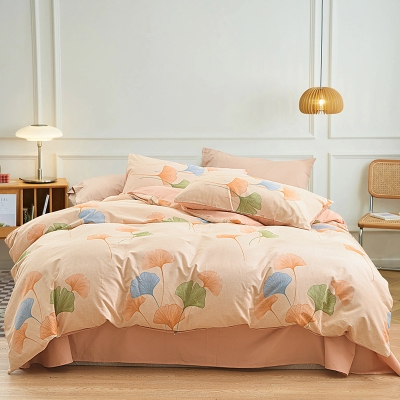 罗曼罗兰全棉磨毛四件套 银杏落笺 TJ009