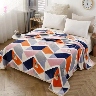 罗曼罗兰塔芙绒休息多用毯-几何图形100*120cm