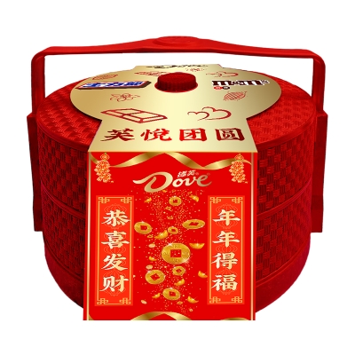 【德芙】 芙悦团圆 双层提篮524g