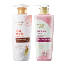 诗朗 生姜去屑修护洗发露500g+樱花氨基酸沐浴露500g SL19
