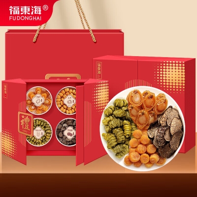 福东海【鸿福】黑松露鲍鱼元贝铁皮石斛四拼礼盒
