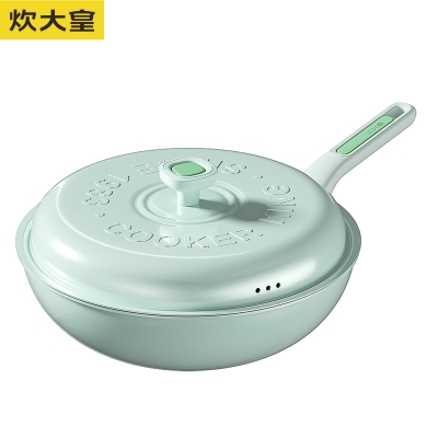 炊大皇糯米团不粘炒锅30cm（绿色）NM30CGL