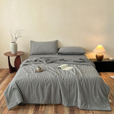 红豆家纺全棉老粗布三件套
(花色：理想) 席面
200&times;245cm
枕套 48&times;74cm&times;2 HDX26308