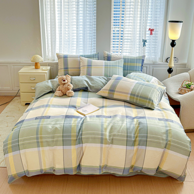 红豆家纺简素水洗棉四件套
（花色：高级灰） 被套 200*230cm
床单 235*250cm
枕套 48*74cm*2 HDT26302